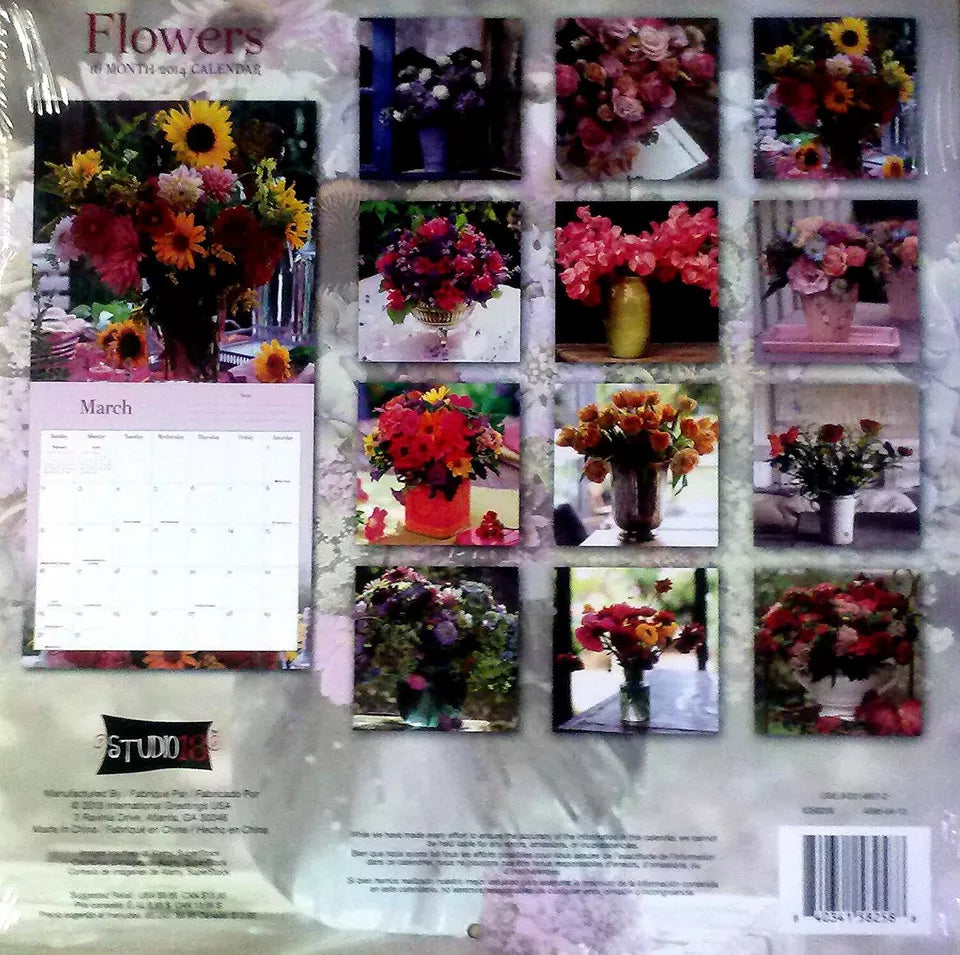 Flowers - 2014 (12x12) Wall Calendar