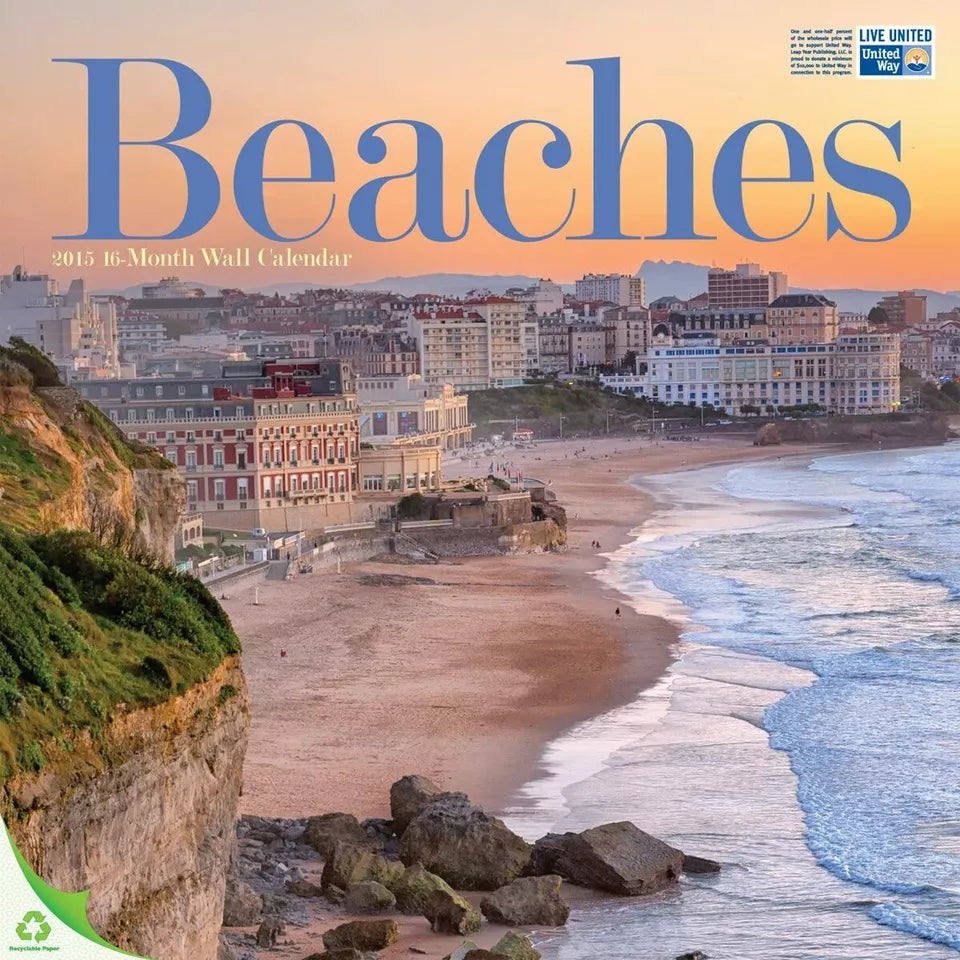 Avalon 12 x 12 Inches Beaches 2015 16-Month Wall Calendar