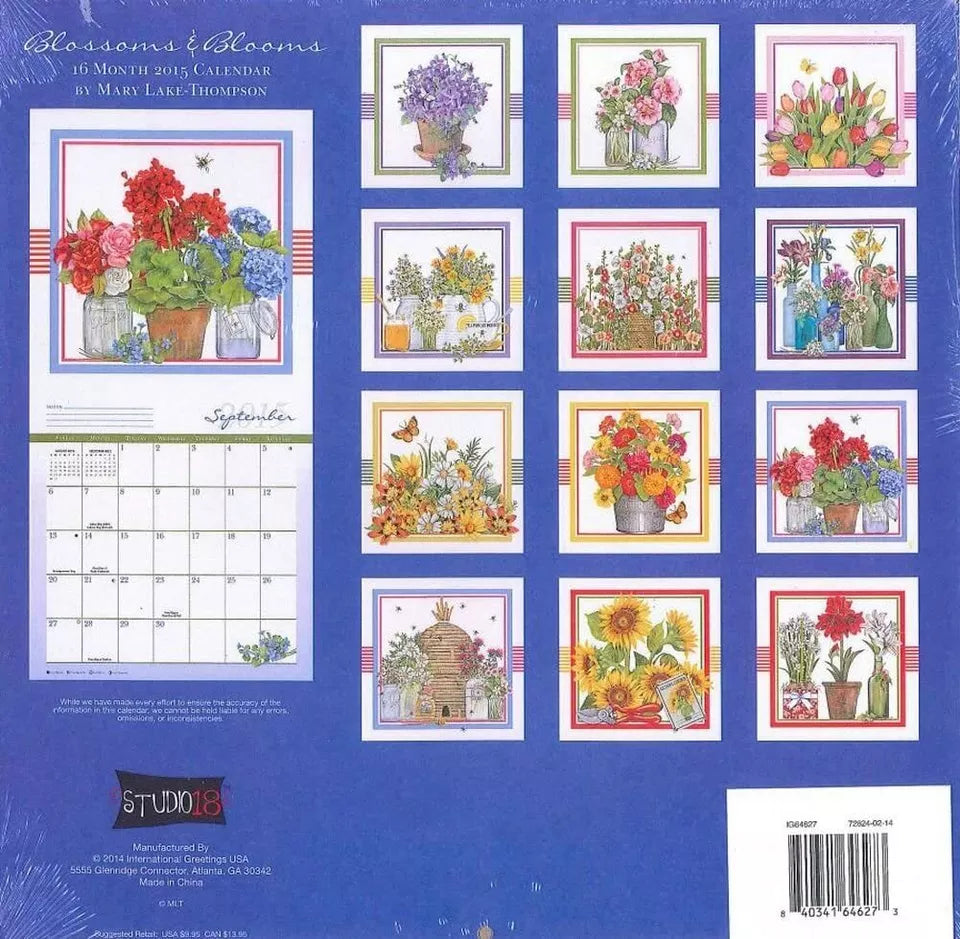 2015 Wall Calendar Value Pack (Blossoms & Blooms)