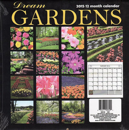 Dream Gardens - 2015 12 Month Wall Calendar