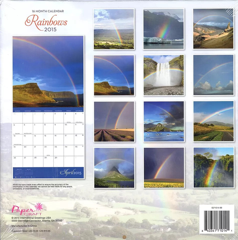 2015 Rainbows 16 Month Wall Calendar