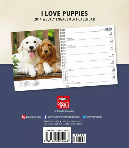 I Love Puppies 2014 Calendar