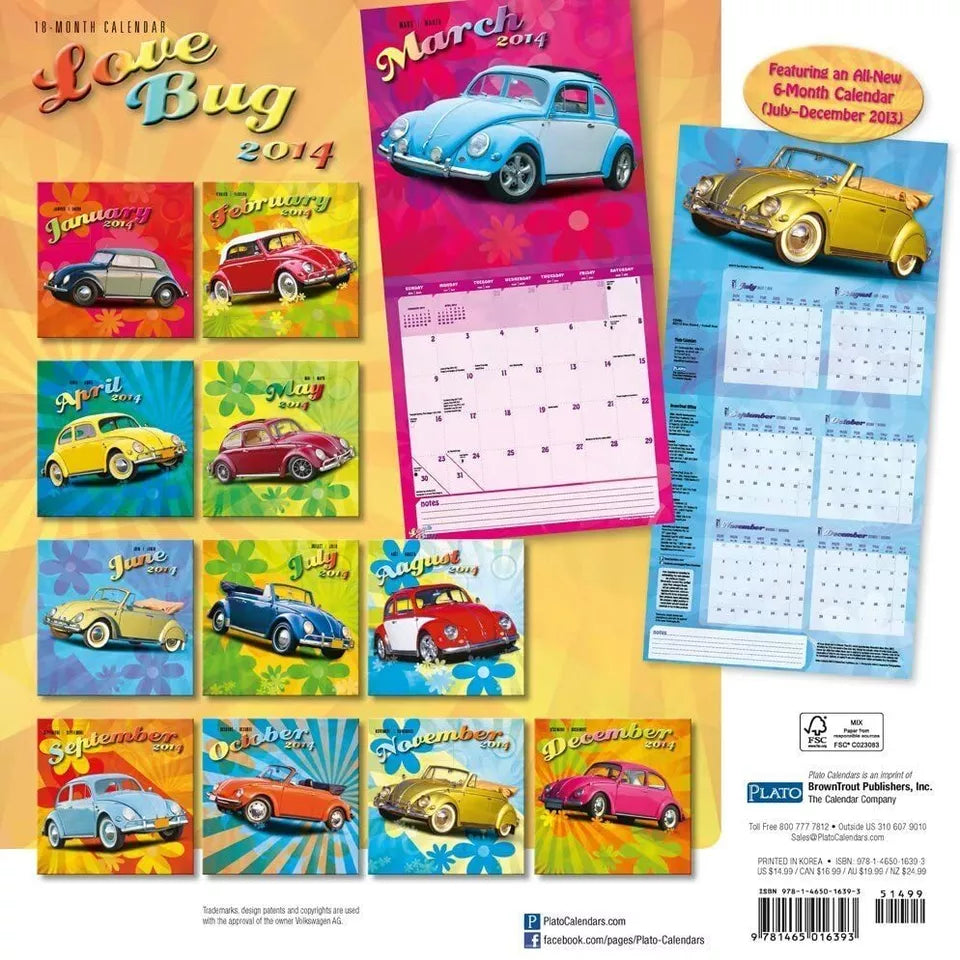 Love Bug - 18 Month - 2014 Calendar 2014 Calendar - 30x30cm