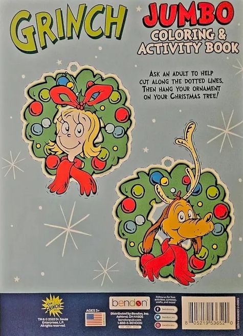 Grinch Holiday Christmas Coloring & Activity Book  v7