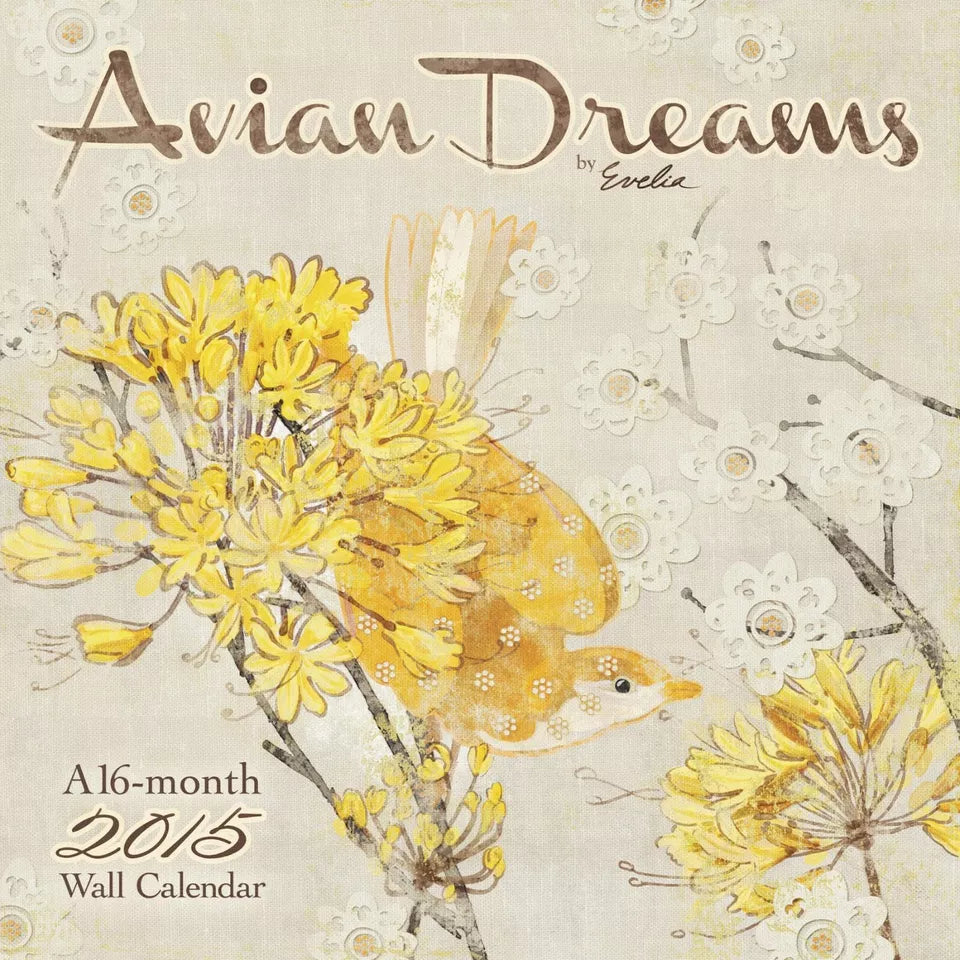 Avian Dreams - Evilia 2015 Linen Paper Wall Calendar