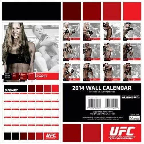 Ultimate Fighting Championship 2014 Wall Calendar