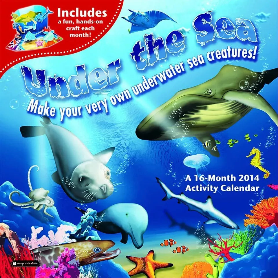 Orange Circle Studio 2014 Activity Wall Calendar, Under The Sea